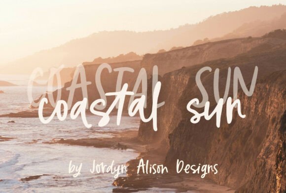Coastal Sun: A Handwritten Font for Relaxed Design