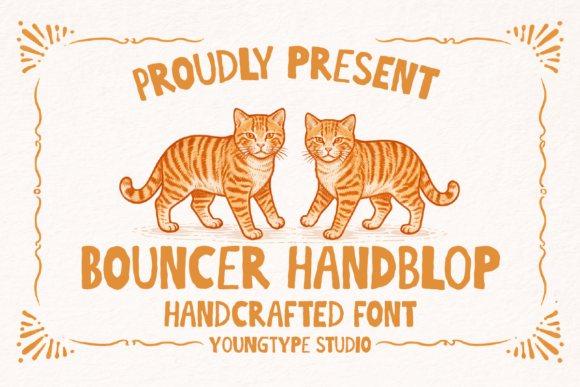Discover the Warmth of Bouncer Handblop Display Font