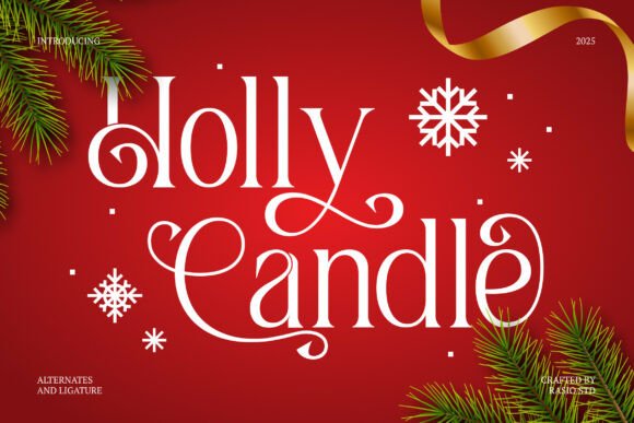 Holly Candle: A Serif Typeface for Elegant Holiday Design