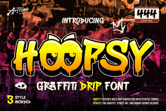 Hoopsy: Bold Graffiti Drip Font for Urban Edge