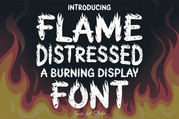 Ignite Your Designs with the Flame Distressed Typeface