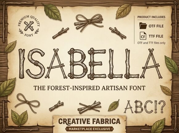 Isabella: A Forest-Inspired Artisan Font for Wild Hearts