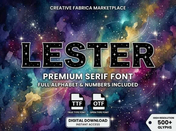Lester: A Bold Display Font for Impactful Design