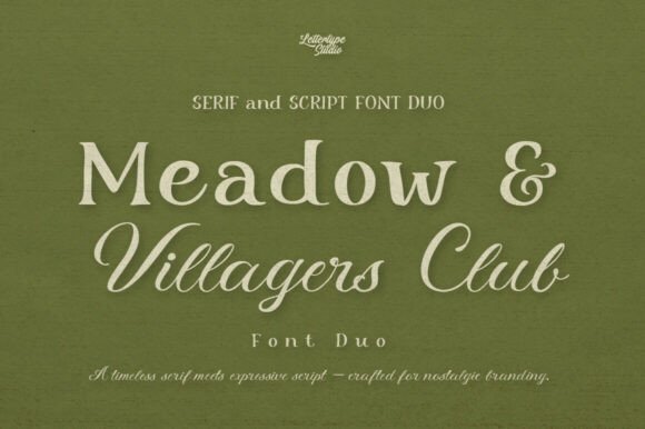 Meadow & Villager Club Duo: A Harmonious Font Pairing