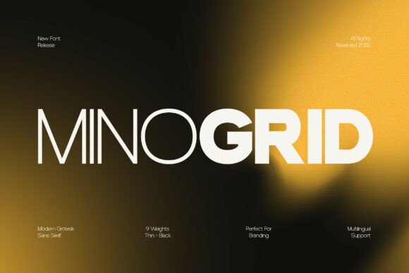Minogrid: A Modern Grotesk Typeface for Versatile Design