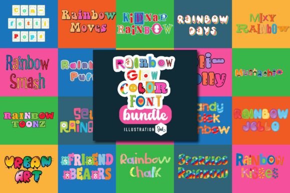 Rainbow Glow Color: Vibrant Fonts for Joyful Designs