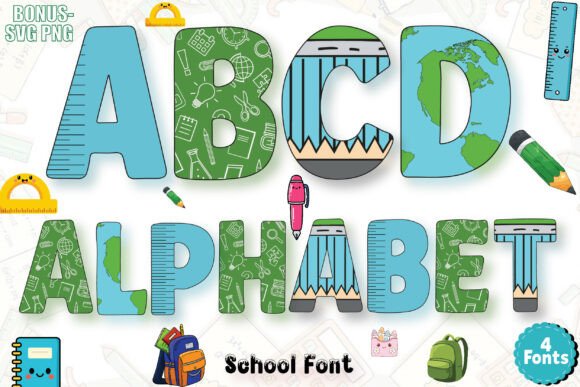 School Doodle: Fun Crayon Font for Creative Projects